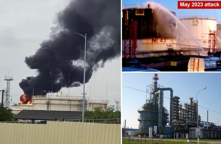 Explosion from drone or sabotage strike at Russian oil refinery