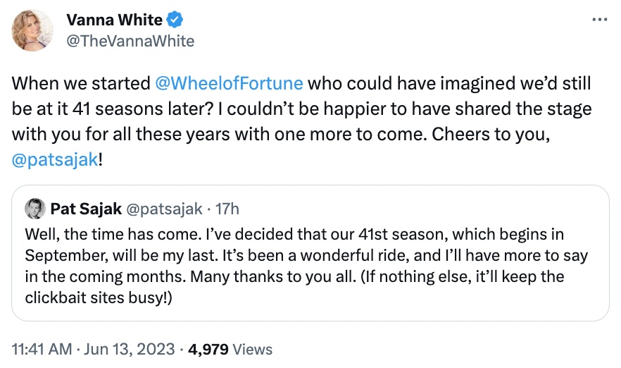 White spoke out about his exit in a Tweet the next morning. 