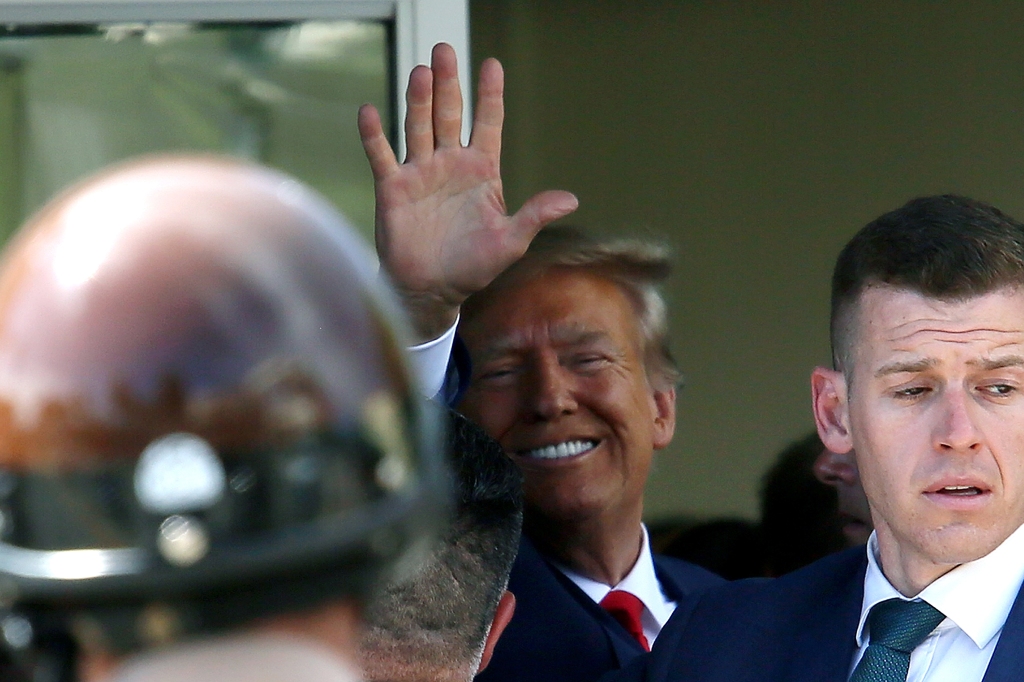 Trump was sung the "Happy Birthday" song during his visit. 