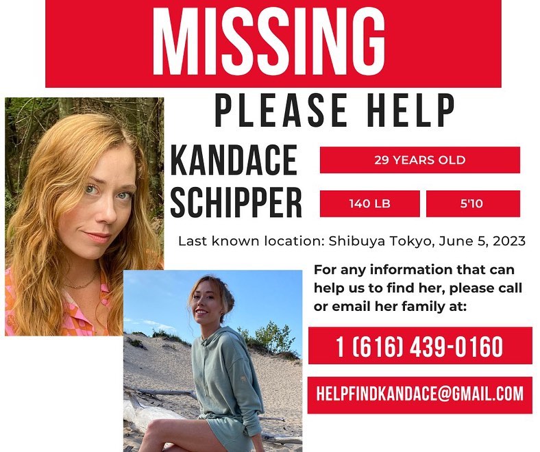 Kandace Schipper's missing person poster