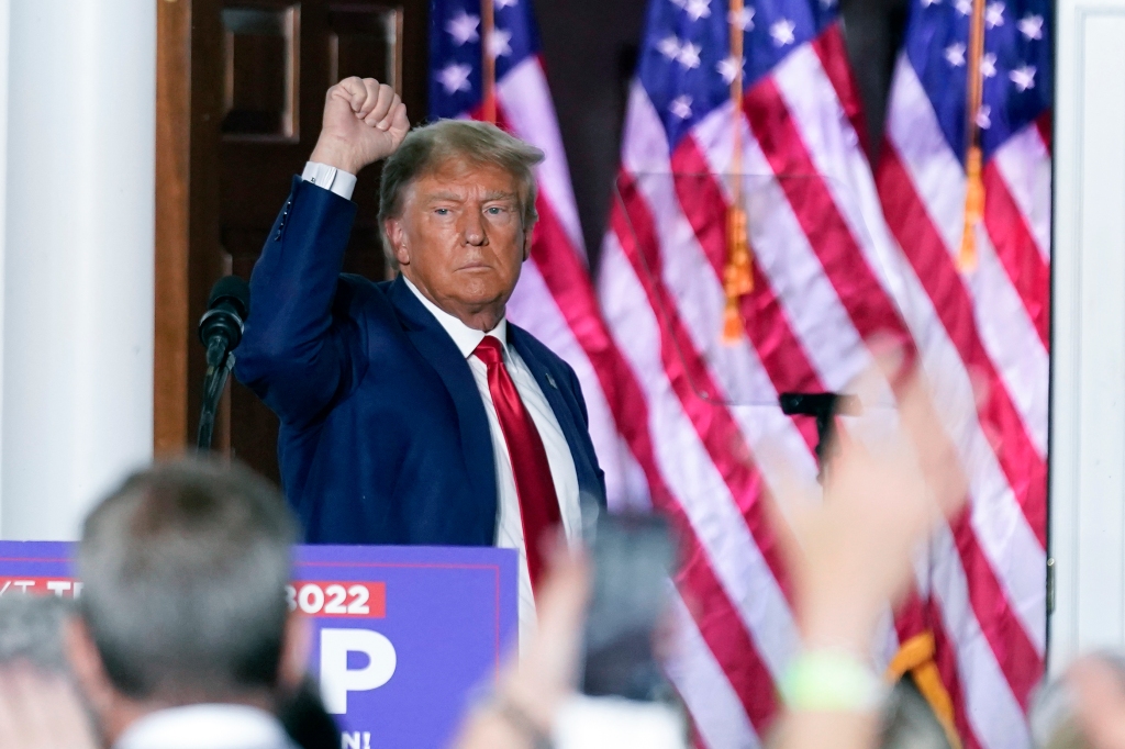 Former President Donald Trump is pictured at Trump National Golf Club in Bedminster, N.J., Tuesday, June 13, 2023'