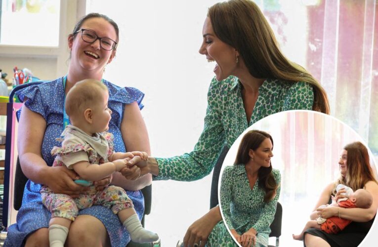 Kate Middleton’s adorable reaction to being interrupted by a baby’s burp