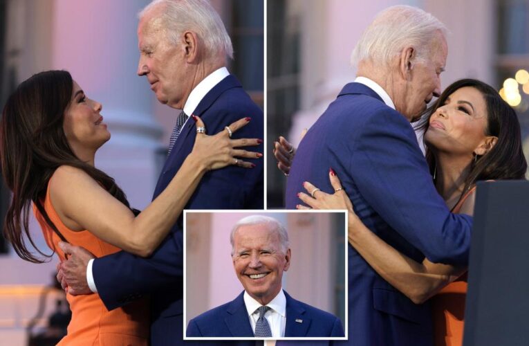 Biden gets handsy with Eva Longoria at White House