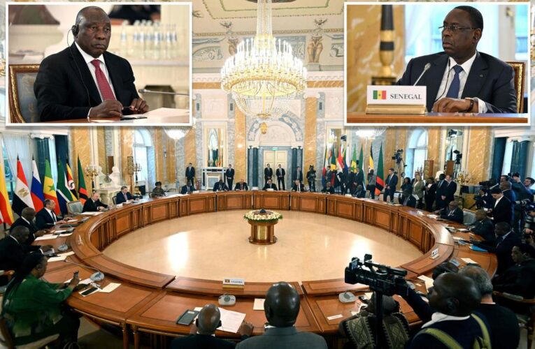 African leaders hold first-of-its-kind peace talks with Russia’s Vladimir Putin aimed at ending war with Ukraine