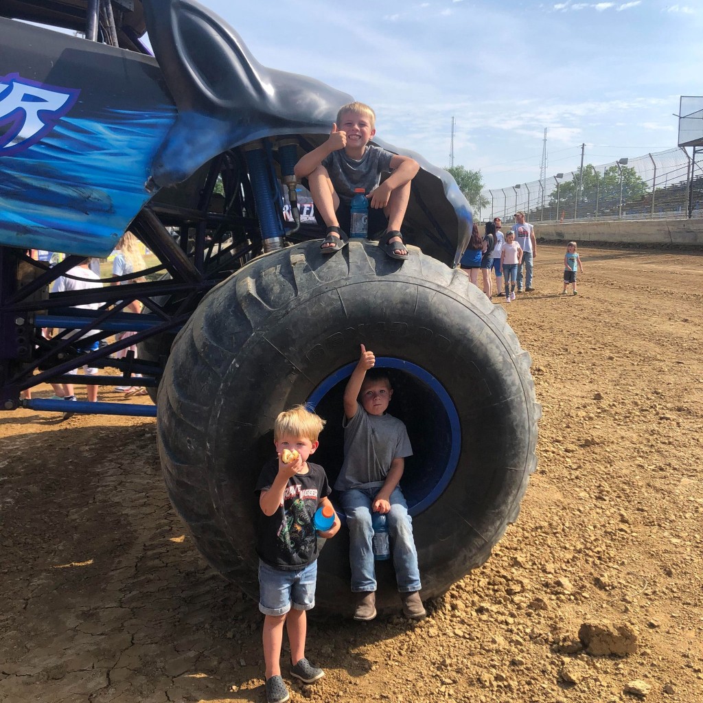 A photo of Chad Doerman's three young sons.