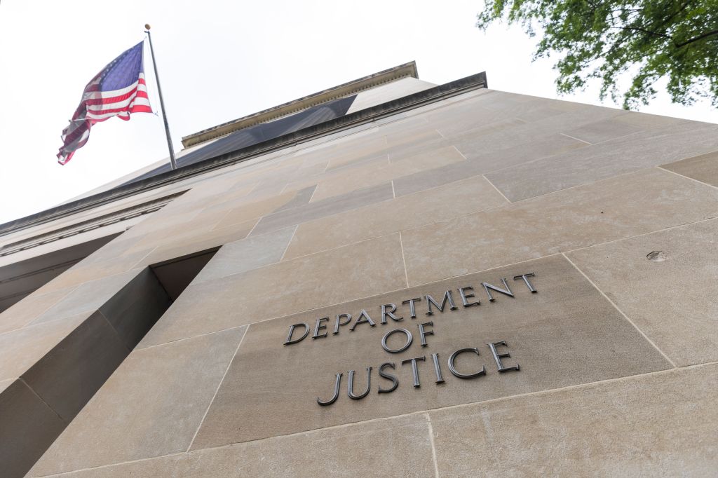 The Department of Justice following the announcement that they have indicted former US president Donald J. Trump over his handling of classified documents in Washington, DC, USA, 08 June 2023.