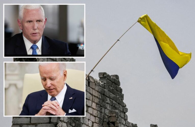 Pence slams Biden’s ‘glossy goals of democracy’ in Ukraine