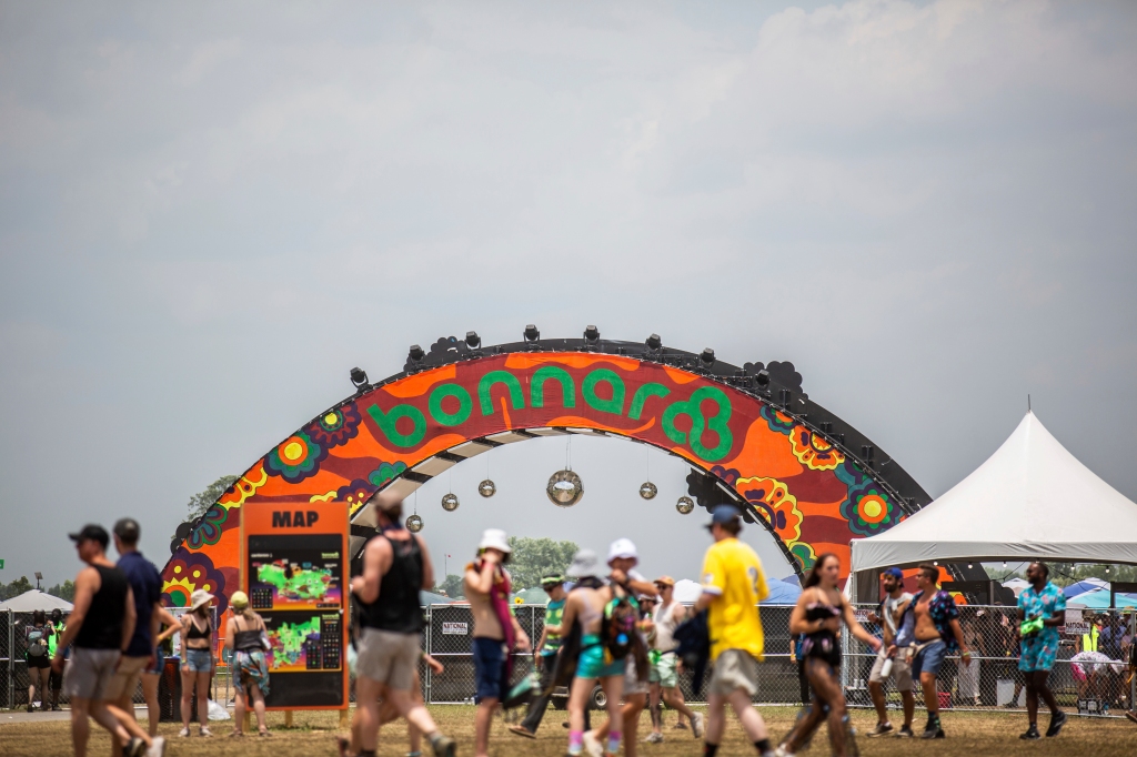 Festivalgoers are seen during the 2023 Bonnaroo Music and Arts Festival, Sunday, June 18, 2023, in Manchester, Tenn.
