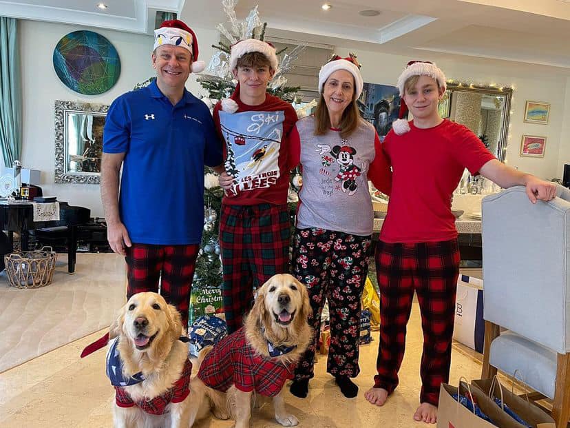 Hamish Harding with his family at Christmas.