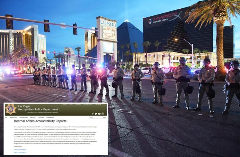 Las Vegas Police cancel report on internal investigations of cops