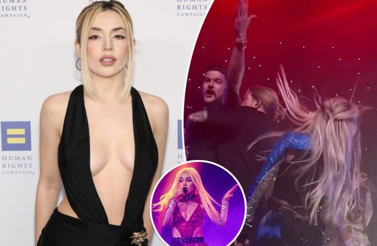 Singer Ava Max attacked by fan on stage after Bebe Rexha incident