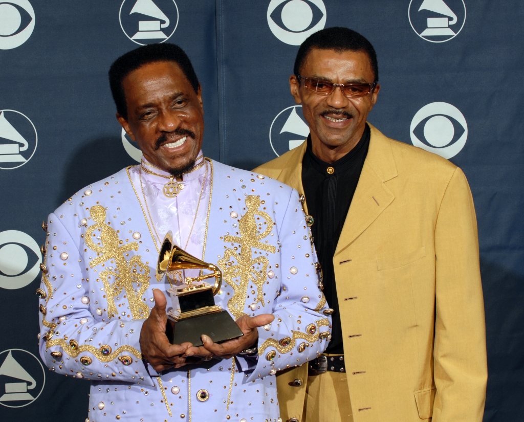 Ike Turner with son Ike Turner Jr. at the 2007 Grammy Awards.