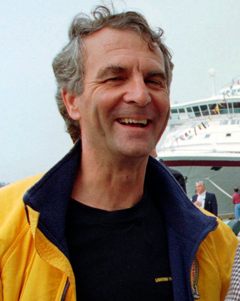 Paul-Henri Nargeolet laughs, at Black Falcon Pier in Boston on Sept. 1, 1996.