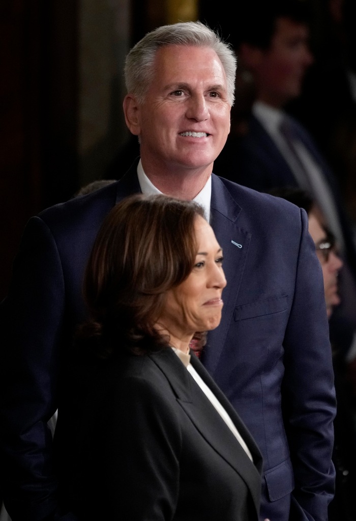 House Speaker Kevin McCarthy (R-Calif.) and Vice President Kamala Harris