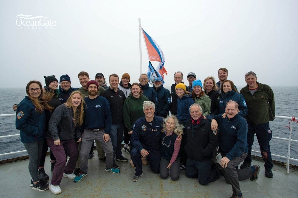 The OceanGate Expeditions crew, including some of its victims, smile for a group photo ahead of the ill-fated expedition.