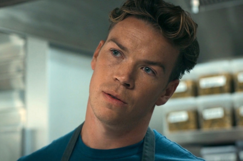 Will Poulter looking serious. 