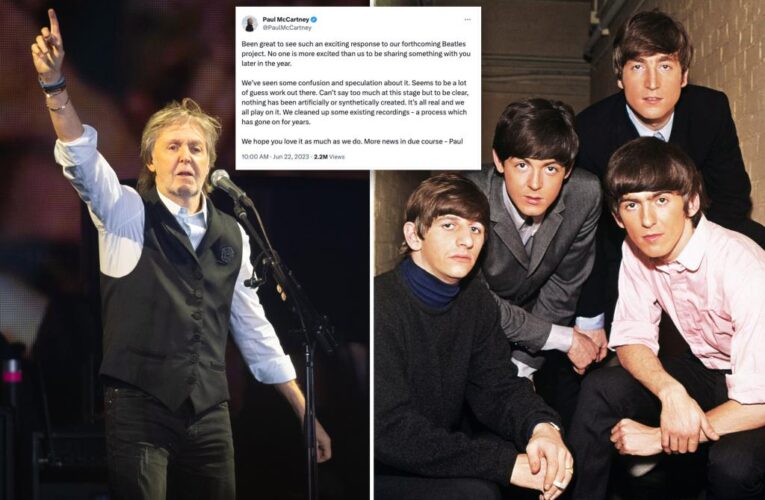 Paul McCartney responds to AI allegations about new Beatles song