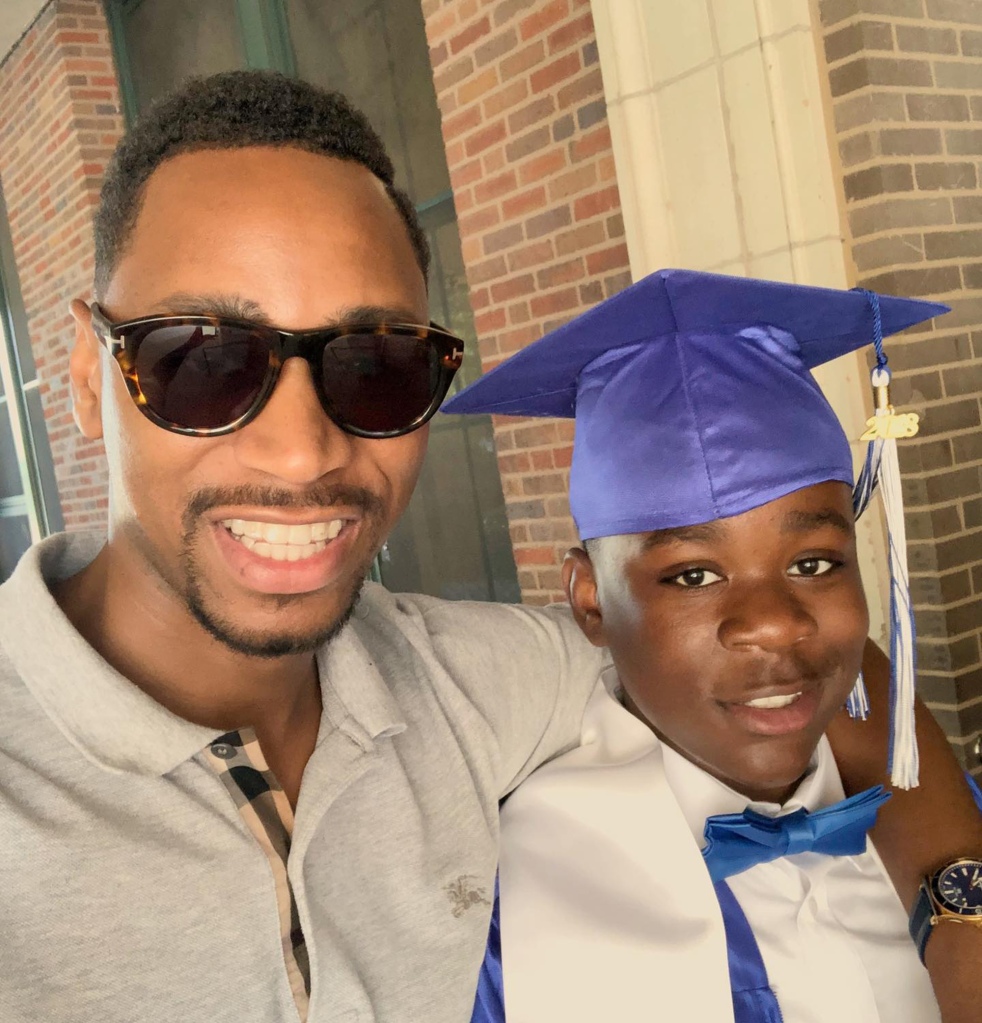 Fox commentator Gianno Caldwell with his kid brother, Christian Beamon.