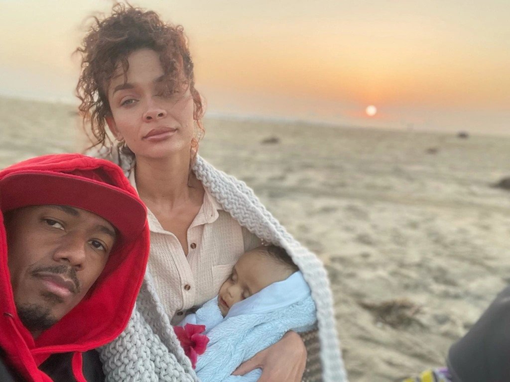 Nick Cannon and Alyssa Scott with late son Zen Cannon. 