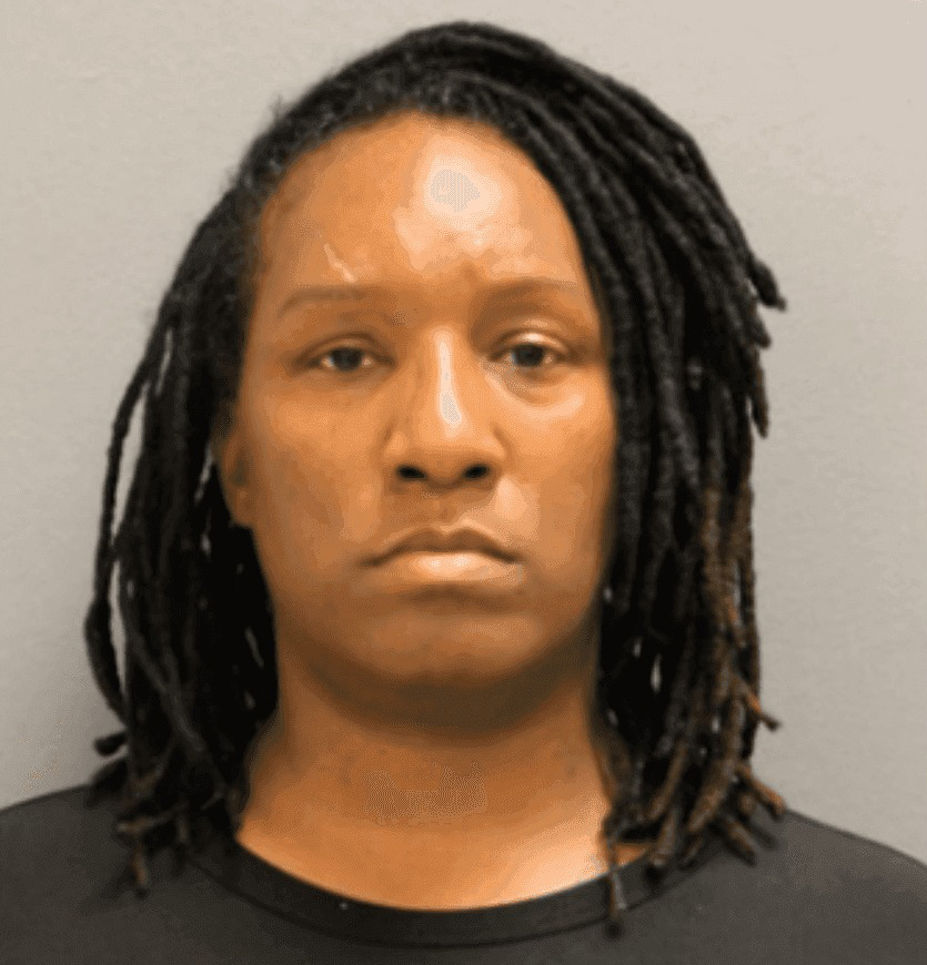 Carlishia Hood in her mugshot before murder charges were dropped against her and her son.
