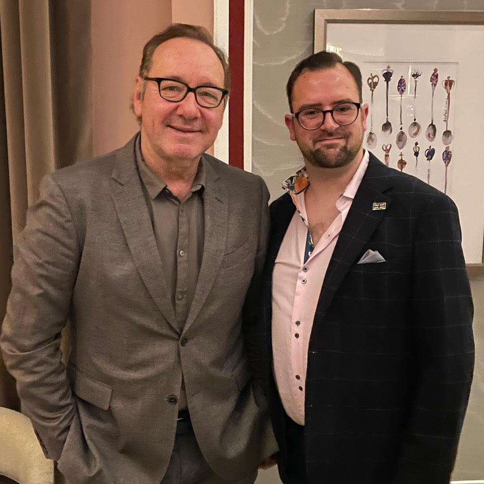 Kevin Spacey and Gene Fallaize