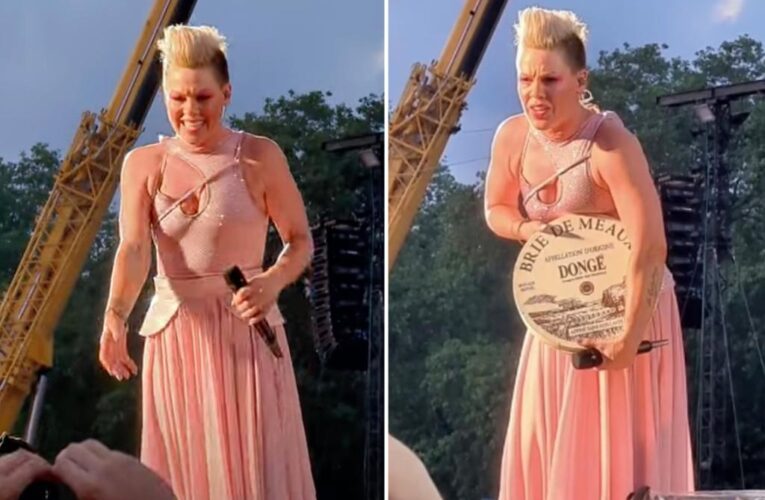Pink shocked by another strange gift from fan during show