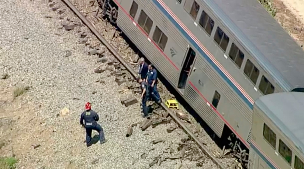 Almost 200 passengers were on board when the derailment happened. 