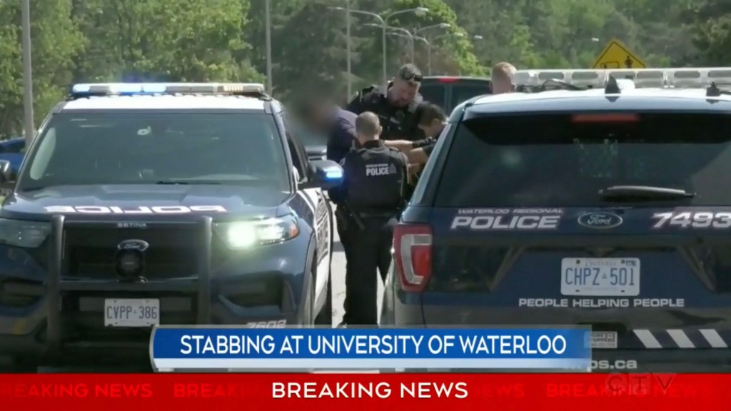 Waterloo regional police said one person has been arrested and three people have been taken to hospital after a stabbing attack inside Hagey Hall at the University of Waterloo.