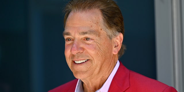 Nick Saban at a dinner