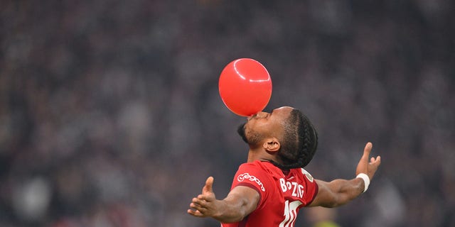 Christopher Nkunku celebrates goal