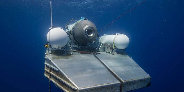 OceanGate Titan sub on platform underwater