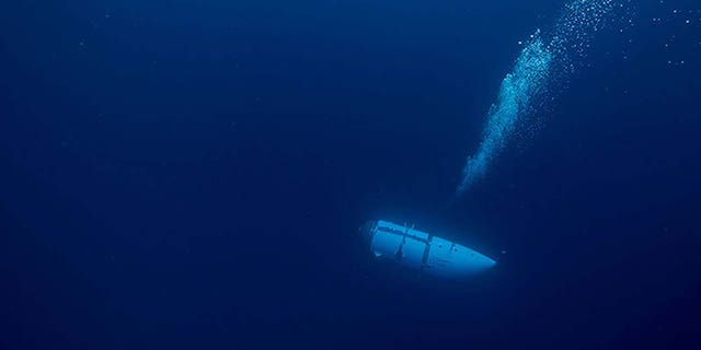 Titan descending into ocean