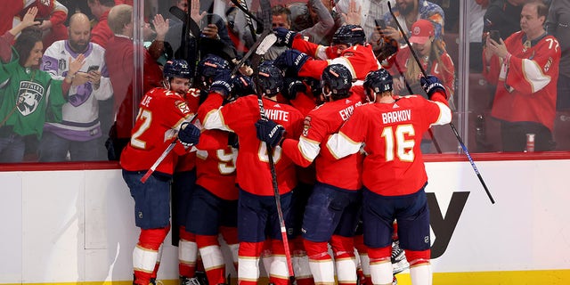 Panthers celebrate overtime win