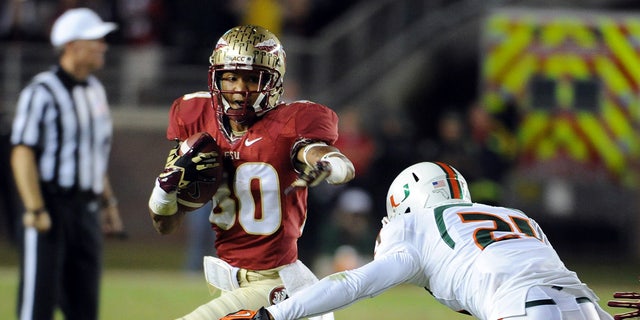 Ray Lewis III during a Miami Hurricanes football game