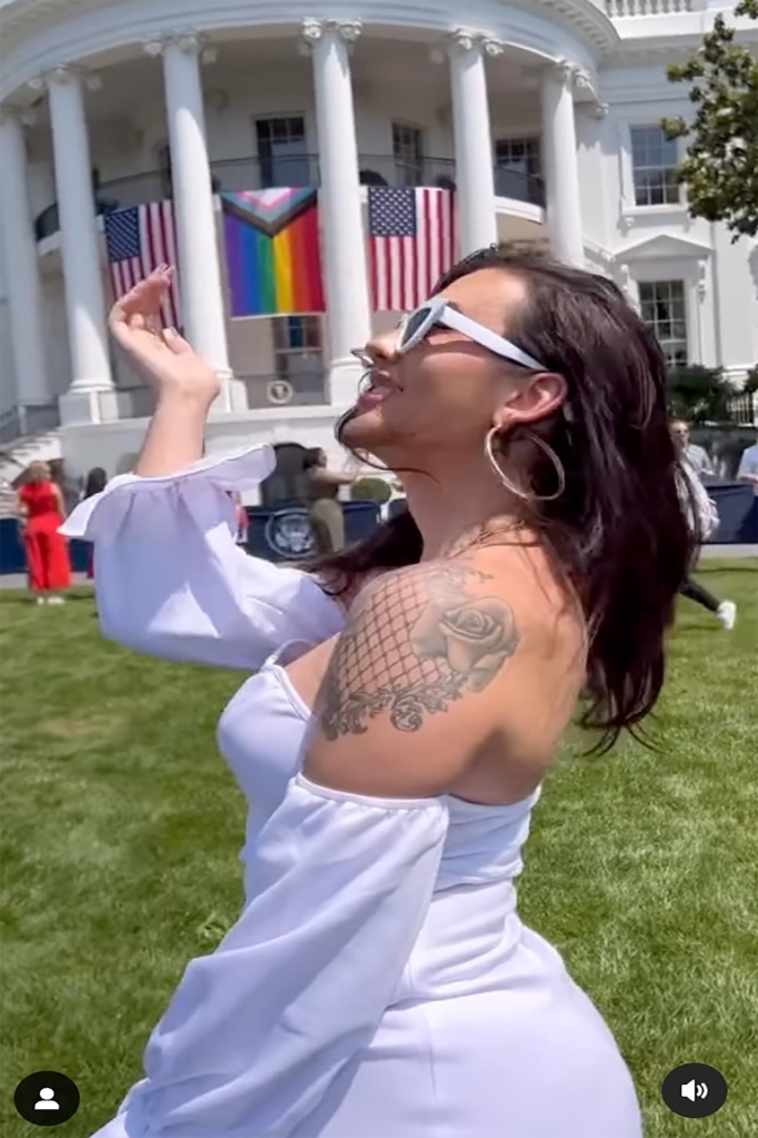 Montoya made a response video to call out the critics who were trying to label her a "groomer" for pulling down her top at the White House.