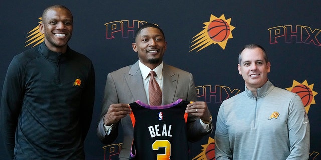 Bradley Beal during a Suns press conference