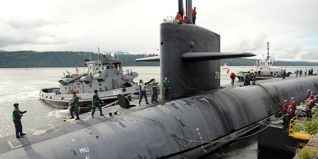 Ballistic missile submarine USS Alabama returns to naval base in Washington