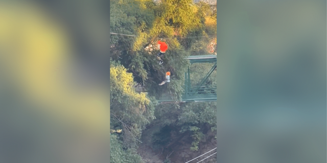 Child falling zipline