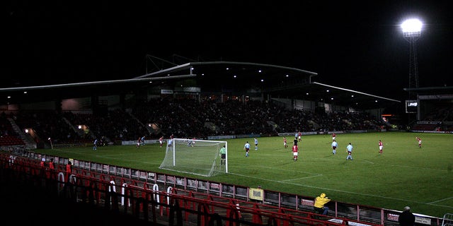 General view of soccer pitch