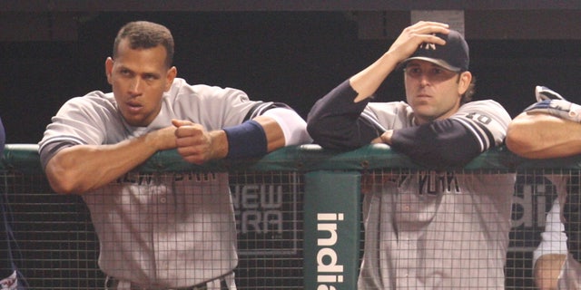 A Rod and Mientkewicz in dugout