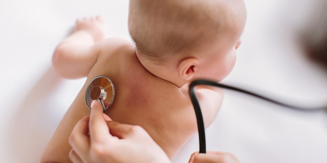 Baby with stethoscope