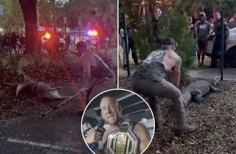 Florida MMA fighter Mike Dragich wrestles 10-foot alligator near elementary school