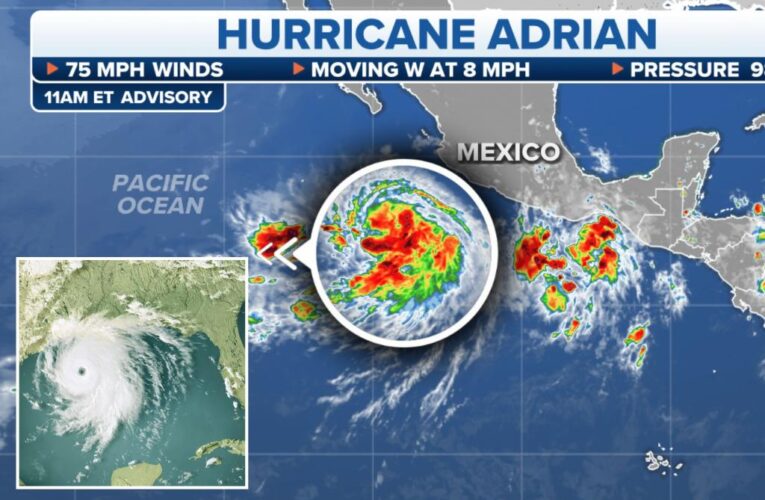 Hurricane Adrian a few hundred miles off Mexican coast with another storm expected behind it