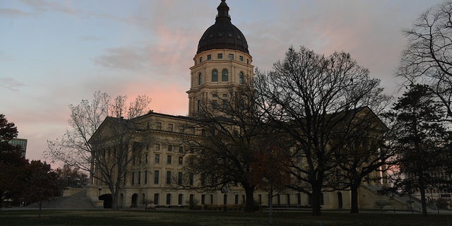 A general view of the Kansas State capital building