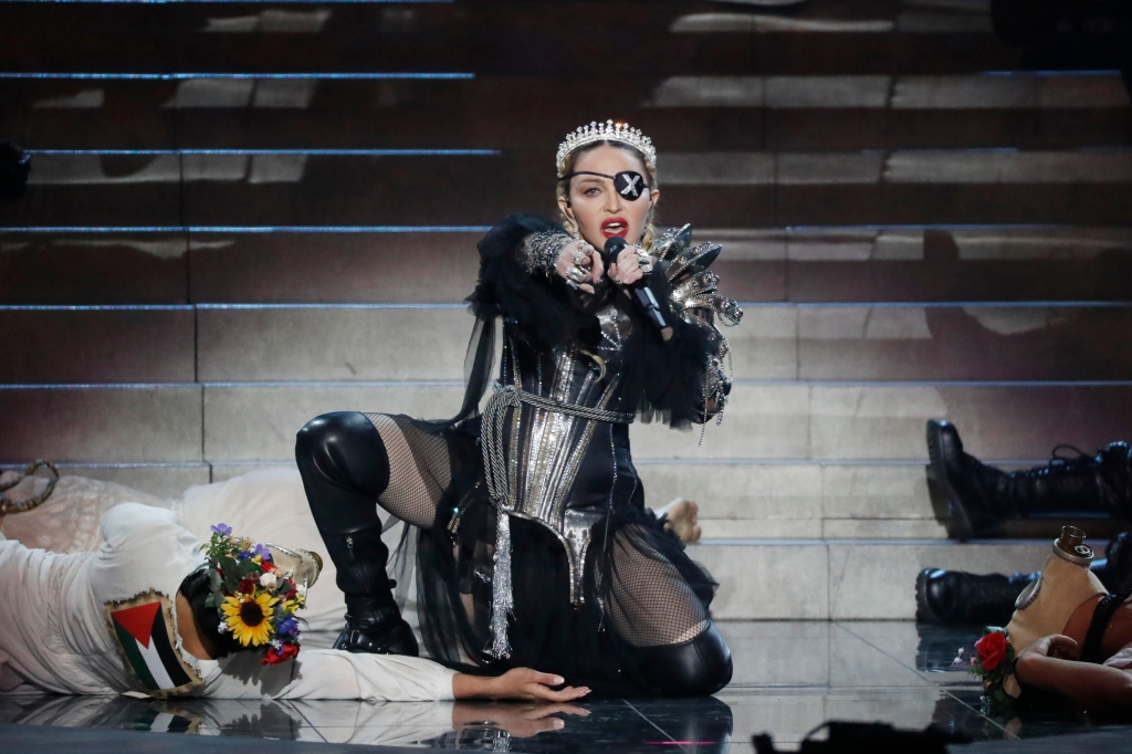 Madonna is seen on stage in 2019. She is now set to delay the start of her highly-anticipated "Celebration" tour. 