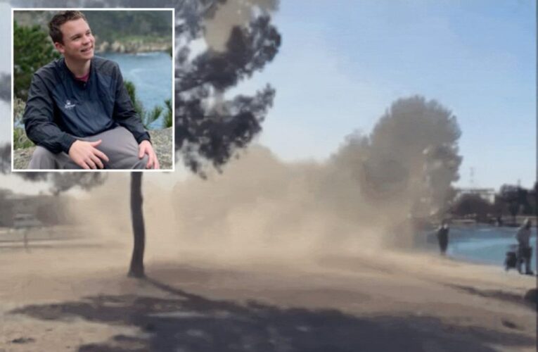 Meteorologist Tyler Maio gets caught inside ‘intense’ dust devil: video