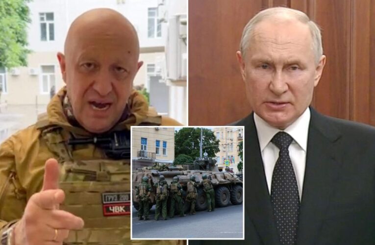 Putin vows to crush ‘armed mutiny’ after Russian mercenary boss tries to oust top brass