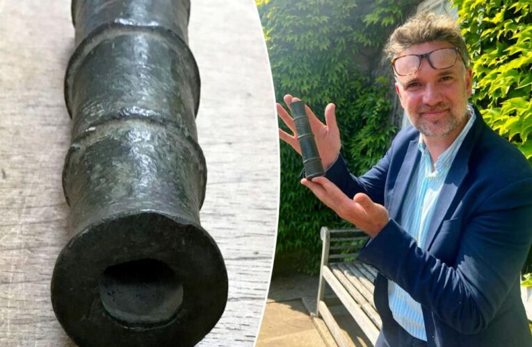 Piece of metal bought as garden decoration turns out to be medieval hand cannon