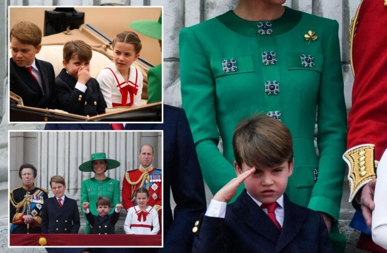 Prince Louis delights at King Charles’ first Trooping the Colour