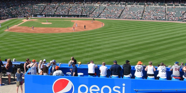 Pepsi logo at Comerica park